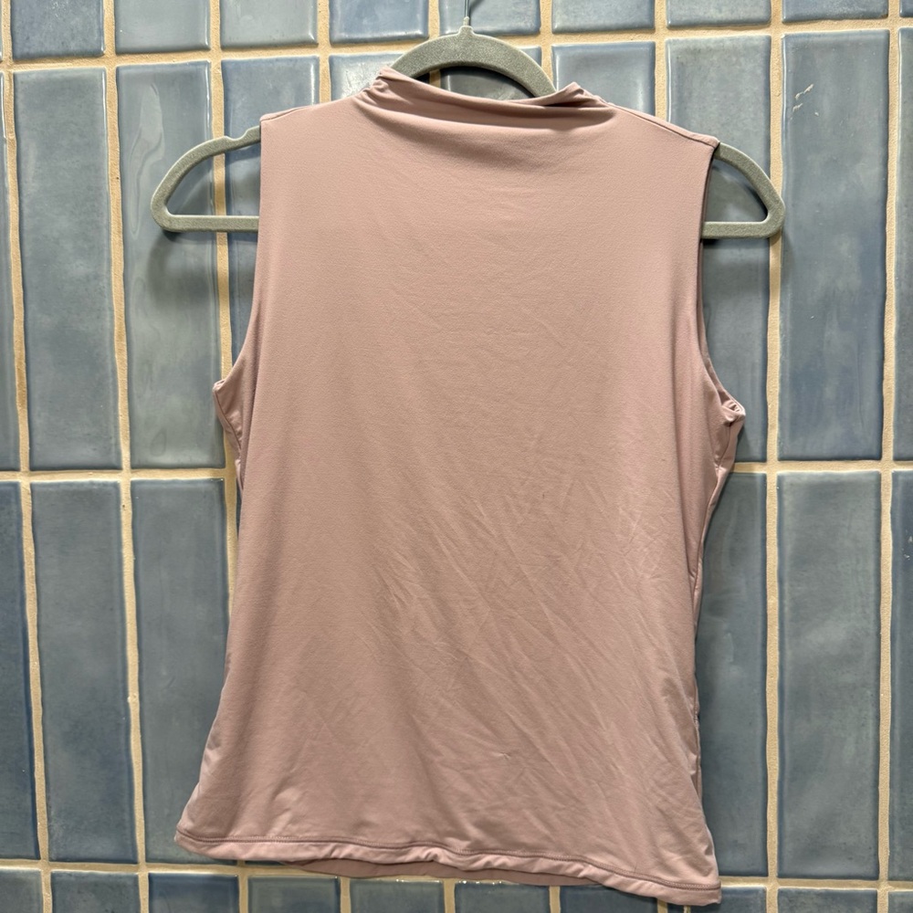 NWT Sleeveless Mock Neck Top in Dusty Rose